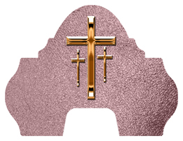 DARAY-L-517-CP-SH-OR Copper 3 Crosses Shimmer Orchid